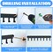 Key Holder for Wall, Key Hooks with 8 Hooks Wall Mounted Black Key Hanger Self Adhesive Key Racks Organizer for Hallway Doorway Entryway Bathroom Kitchen Living Room